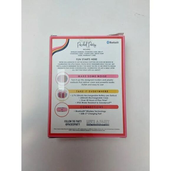 Packed Party Wireless Earbuds New - Picture 2 of 6